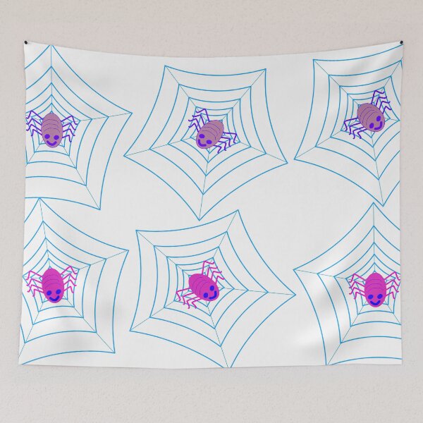 Item preview, Cute Spider Web Seamless Pattern with Cartoon Spiders Halloween Background designed and sold by EiArtist.