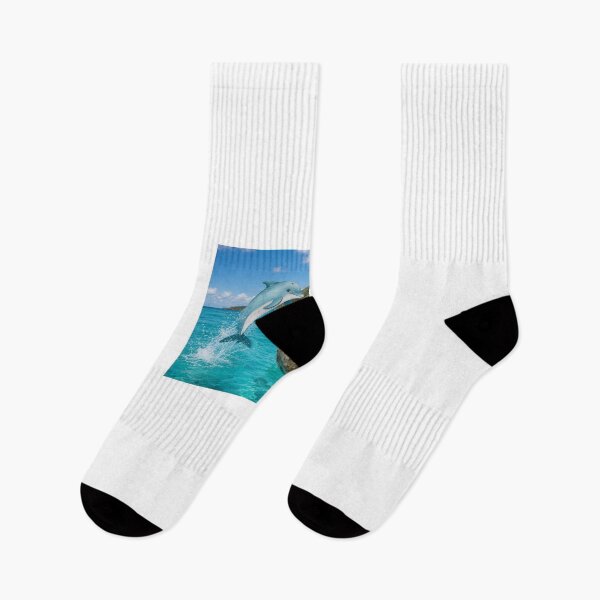 Item preview, A dolphin playing with a fisherman in a turquoise sea in Mayotte designed and sold by FoxinhoSoumaila.