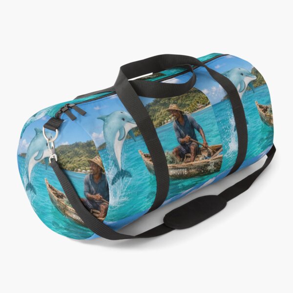 Item preview, A dolphin playing with a fisherman in a turquoise sea in Mayotte designed and sold by FoxinhoSoumaila.
