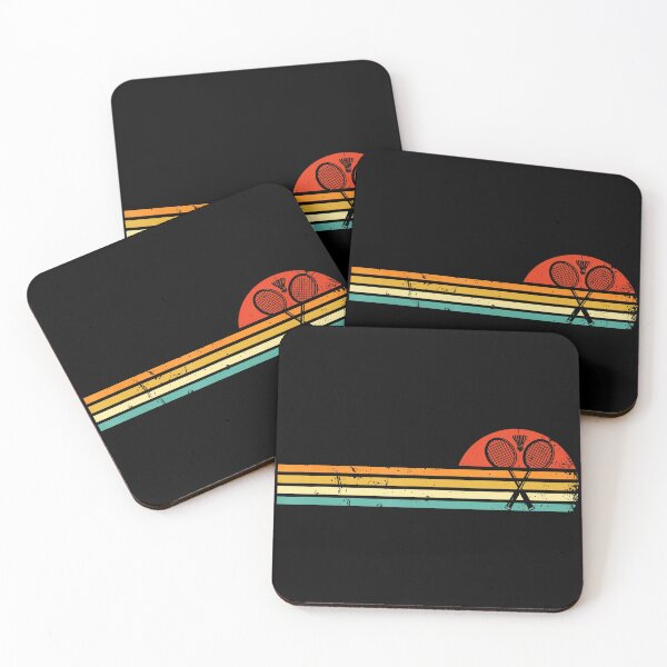 Item preview, Retro Badminton Sunset with Vintage Sports Vibes designed and sold by allistermariam.