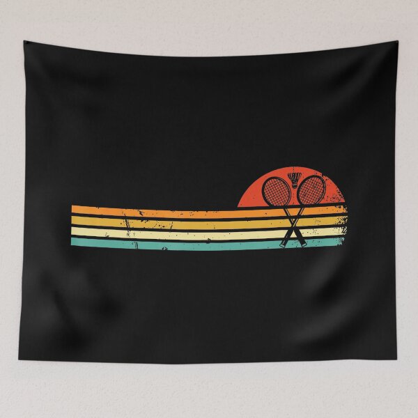 Item preview, Retro Badminton Sunset with Vintage Sports Vibes designed and sold by allistermariam.