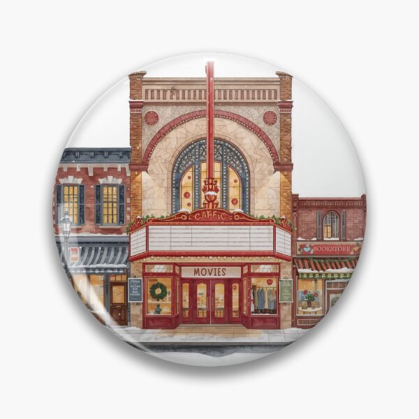 Item preview, Vintage Christmas Cinema Street  designed and sold by CozyinTime.