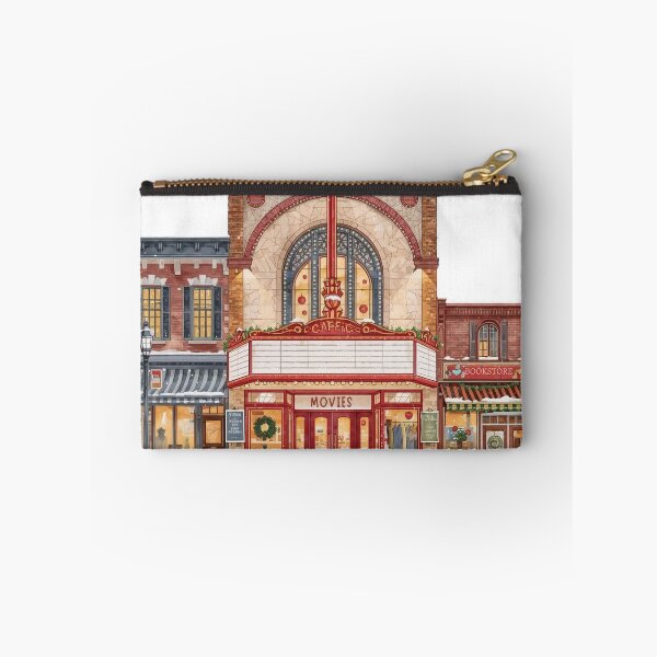 Item preview, Vintage Christmas Cinema Street  designed and sold by CozyinTime.