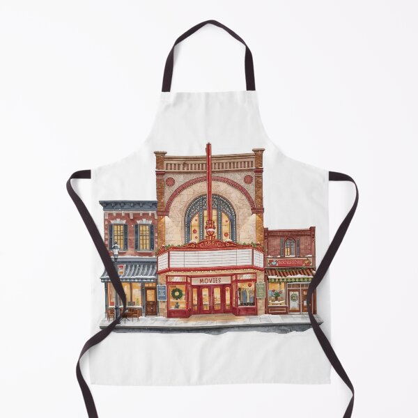 Item preview, Vintage Christmas Cinema Street designed and sold by CozyinTime.