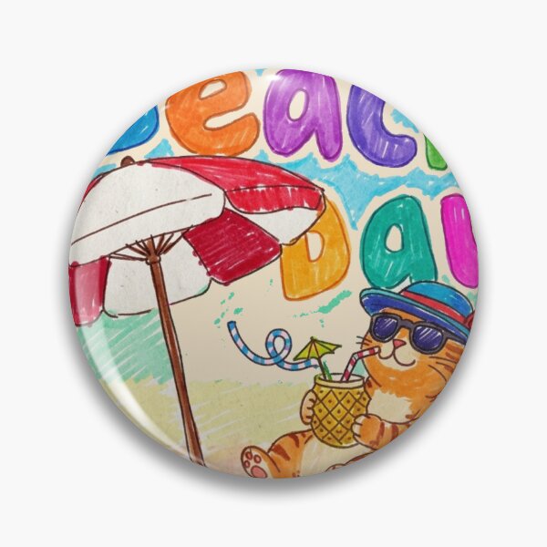 Item preview, Chilling Tabby: Beach Day Vibes designed and sold by BLUESKY11a.
