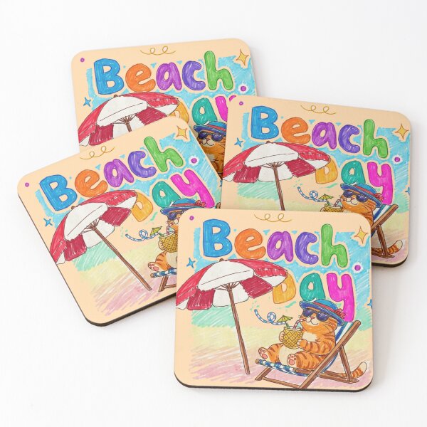 Item preview, Chilling Tabby: Beach Day Vibes designed and sold by BLUESKY11a.