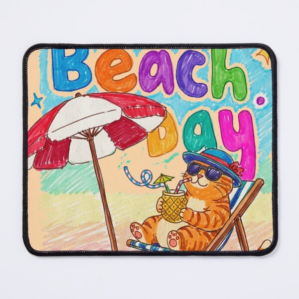 Item preview, Chilling Tabby: Beach Day Vibes designed and sold by BLUESKY11a.