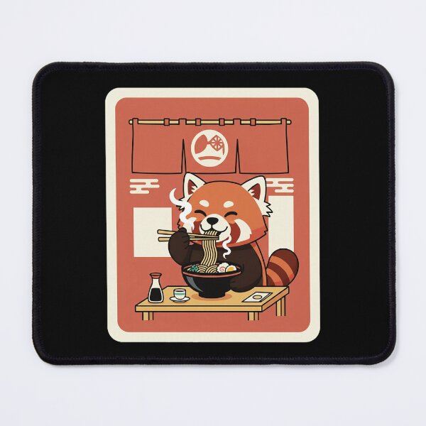 Item preview, Cute Red Panda Eating Ramen In Cozy Japanese Noodle Shop designed and sold by JordynLadukeg65.