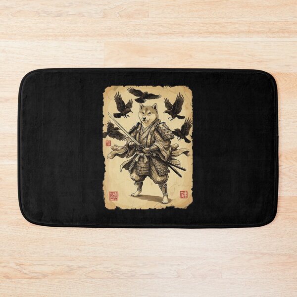 Item preview, Shiba Inu Samurai Warrior with Crows Vintage Japanese designed and sold by titanlevi.