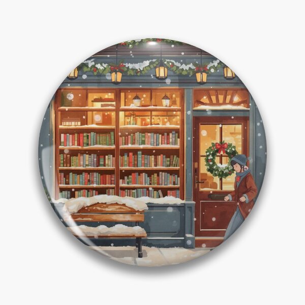 Item preview, Cozy Christmas Bookstore  designed and sold by CozyinTime.