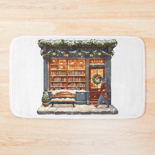 Item preview, Cozy Christmas Bookstore  designed and sold by CozyinTime.