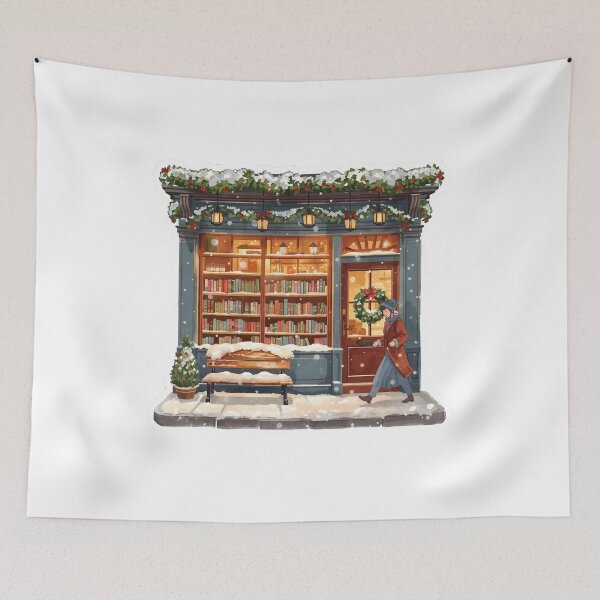 Item preview, Cozy Christmas Bookstore  designed and sold by CozyinTime.