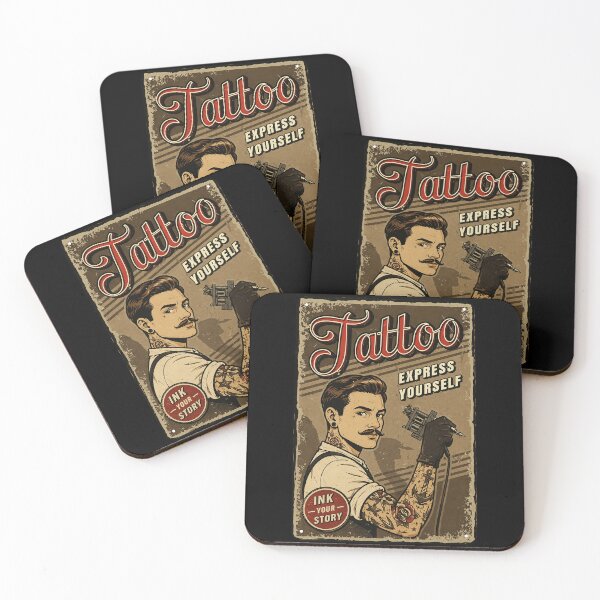 Item preview, Vintage Tattoo Artist Poster with Retro Ink Studio Attitude designed and sold by Modaozushi216.