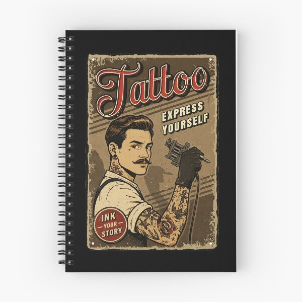 Item preview, Vintage Tattoo Artist Poster with Retro Ink Studio Attitude designed and sold by Modaozushi216.