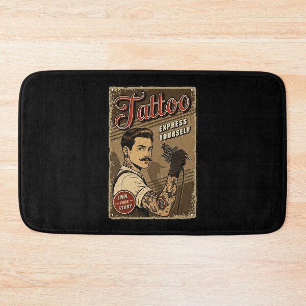 Item preview, Vintage Tattoo Artist Poster with Retro Ink Studio Attitude designed and sold by Modaozushi216.
