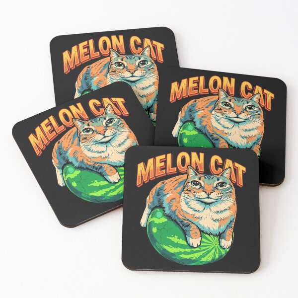 Item preview, Vintage Comic Melon Cat Funny Tabby Lying On Watermelon designed and sold by Vermanartist.