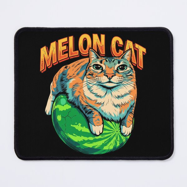 Item preview, Vintage Comic Melon Cat Funny Tabby Lying On Watermelon designed and sold by Vermanartist.