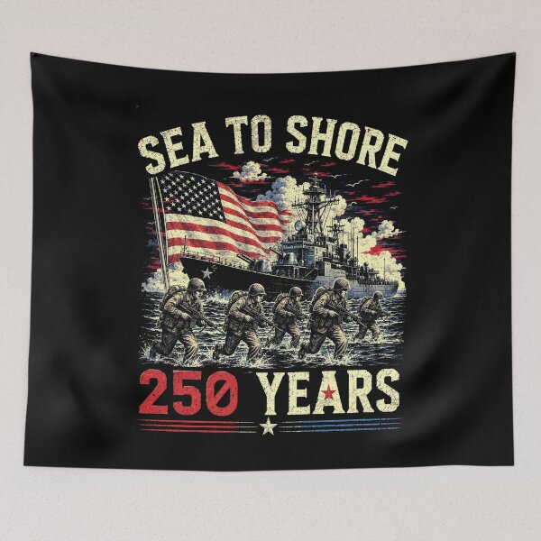 Aperçu de l'œuvre 250e anniversaire de la campagne militaire Sea to Shore Eagle and Flag créée et vendue par schoolofbullies.