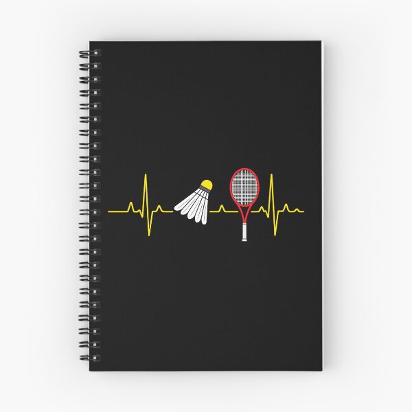 Item preview, Badminton Heartbeat with Racket and Flying Shuttlecock designed and sold by allistermariam.