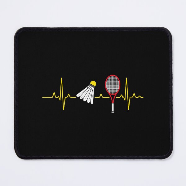 Item preview, Badminton Heartbeat with Racket and Flying Shuttlecock designed and sold by allistermariam.