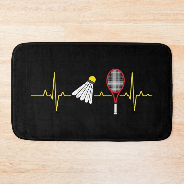 Item preview, Badminton Heartbeat with Racket and Flying Shuttlecock designed and sold by allistermariam.