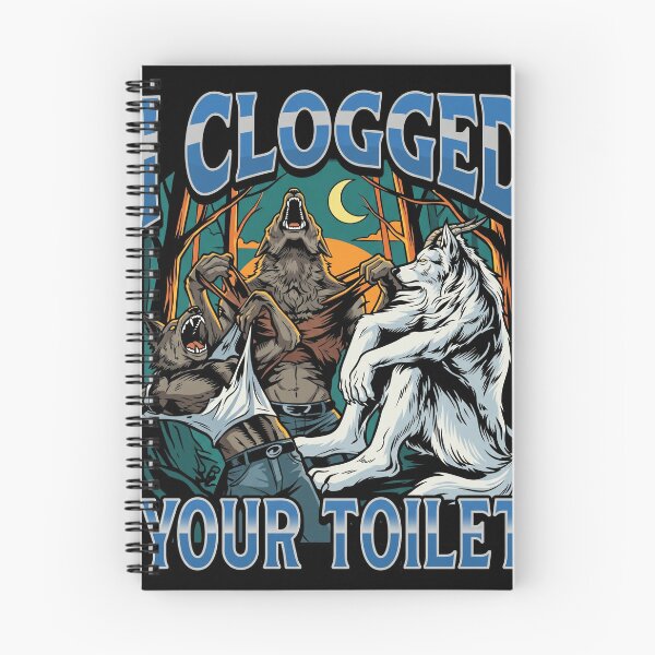 Item preview, I Clogged Your Toilet Funny Ironic Werewolf Meme Vintage Comic designed and sold by Vermanartist.