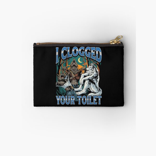 Item preview, I Clogged Your Toilet Funny Ironic Werewolf Meme Vintage Comic designed and sold by Vermanartist.