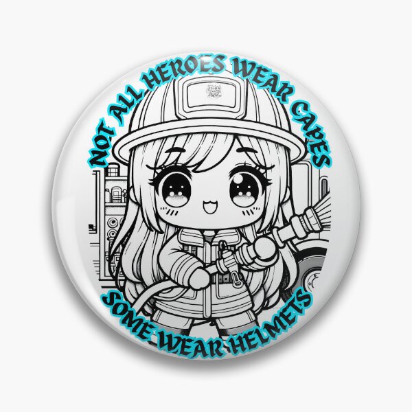 Item preview, Not All Heroes Wear Capes – Kawaii Firefighter Hero designed and sold by AbuCAni Studio .
