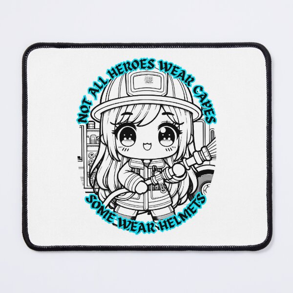 Item preview, Not All Heroes Wear Capes – Kawaii Firefighter Hero designed and sold by AbuCAni Studio .
