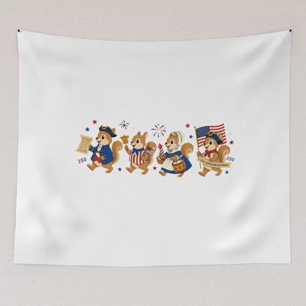 Item preview, USA Semiquincentennial Squirrel Parade designed and sold by PrintanovaDesign.