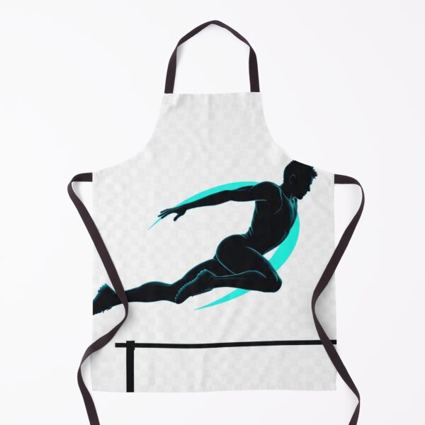 Item preview, Athletic Hurdle Jump Silhouette Neon Blue designed and sold by AiNaturalsOnly.
