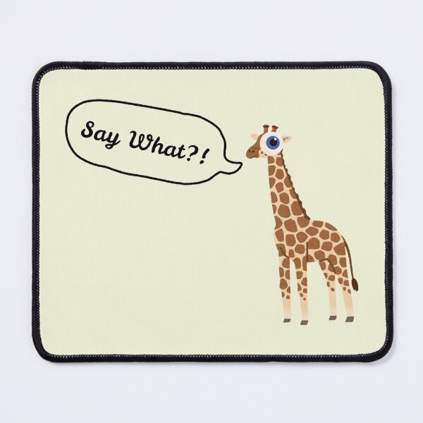 Item preview, Say What Googly Eye Giraffe Stickers Prints Posters Wall Art Magnet Home Coffee Cup Decoration TShirt Stationary Notebook Magnet Hat Kitchen Work School Office Redbubble Shop designed and sold by Saritas Boutique Shop.