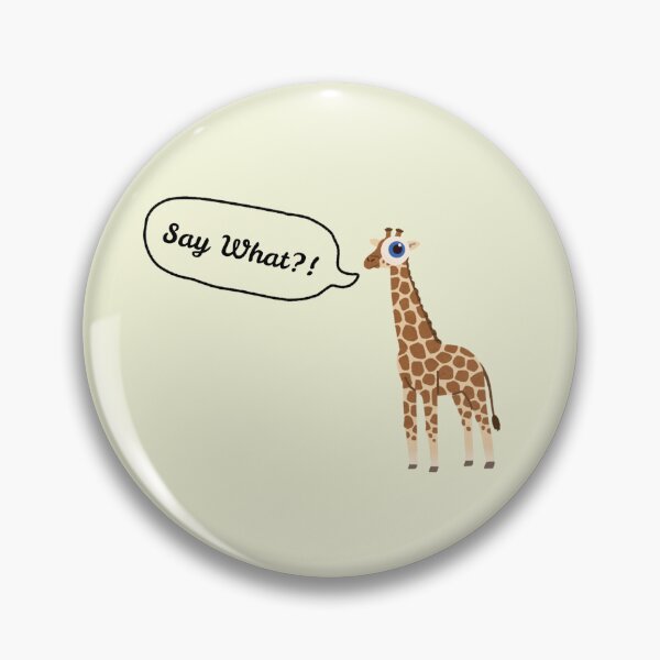 Item preview, Say What Googly Eye Giraffe Stickers Prints Posters Wall Art Magnet Home Coffee Cup Decoration TShirt Stationary Notebook Magnet Hat Kitchen Work School Office Redbubble Shop designed and sold by Saritas Boutique Shop.