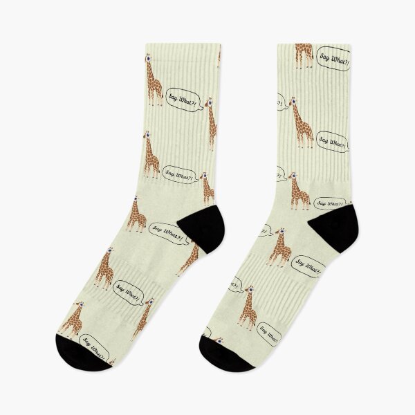 Item preview, Say What Googly Eye Giraffe Stickers Prints Posters Wall Art Magnet Home Coffee Cup Decoration TShirt Stationary Notebook Magnet Hat Kitchen Work School Office Redbubble Shop designed and sold by Saritas Boutique Shop.