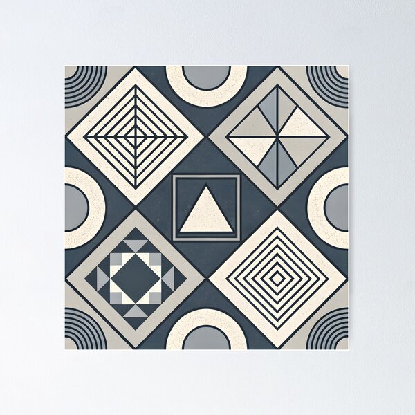 Item preview, Black and white geometric pattern designed and sold by trendspatterns.