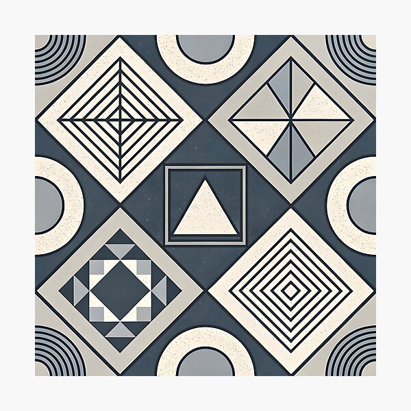 Item preview, Black and white geometric pattern designed and sold by trendspatterns.