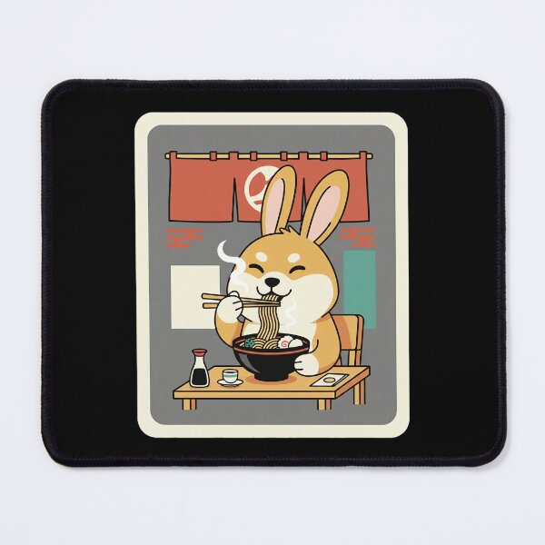 Item preview, Happy Bunny Eating Ramen in Cozy Japanese Noodle Restaurant designed and sold by JordynLadukeg65.