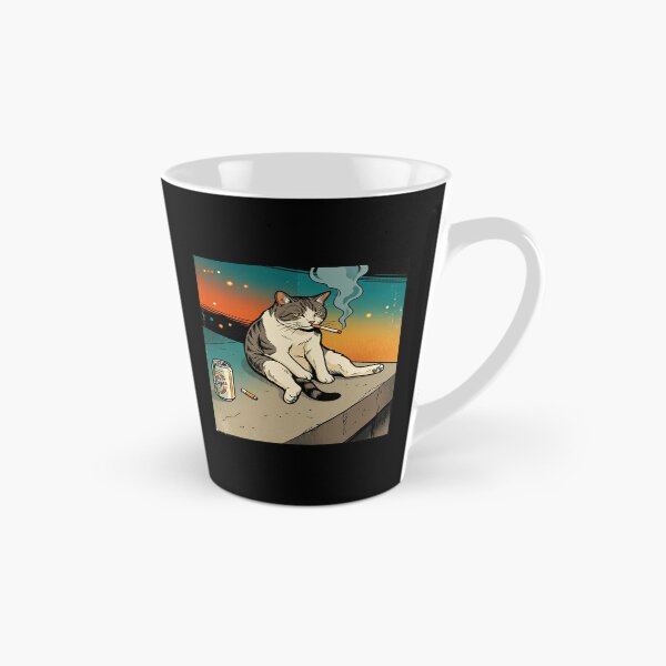 Item preview, Retro Comic Corporate Burnout Cat Smoking With Beer designed and sold by Vermanartist.
