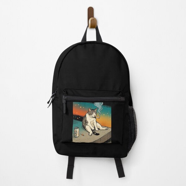 Item preview, Retro Comic Corporate Burnout Cat Smoking With Beer designed and sold by Vermanartist.