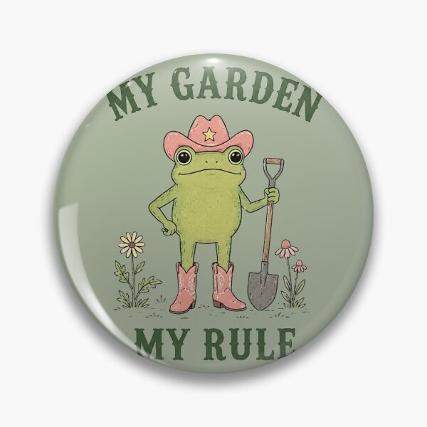 Item preview, Cowboy Frog Gardening My Garden My Rule designed and sold by bosamji.