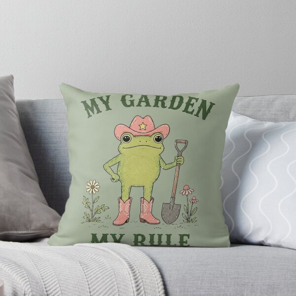 Item preview, Cowboy Frog Gardening My Garden My Rule designed and sold by bosamji.