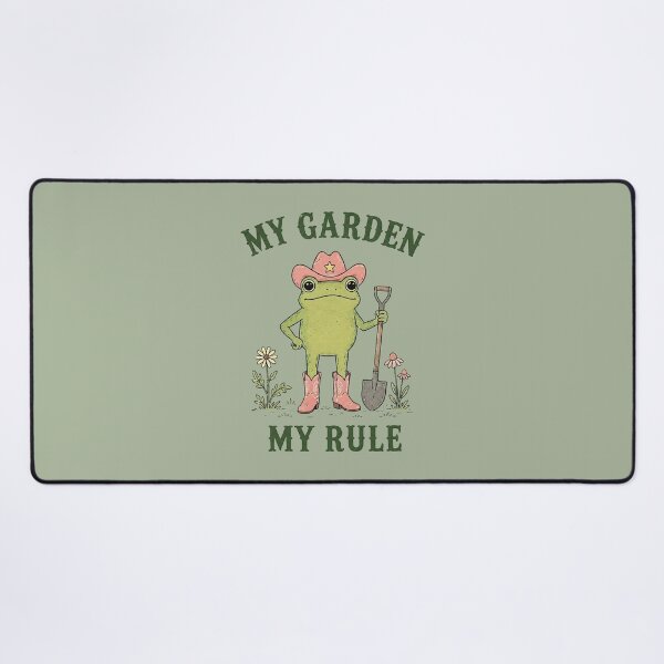 Item preview, Cowboy Frog Gardening My Garden My Rule designed and sold by bosamji.