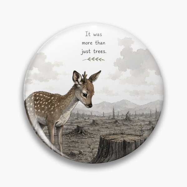 Item preview, It Was More Than Just Trees - Sad Fawn Deforestation Art  designed and sold by ChubbyGoong.