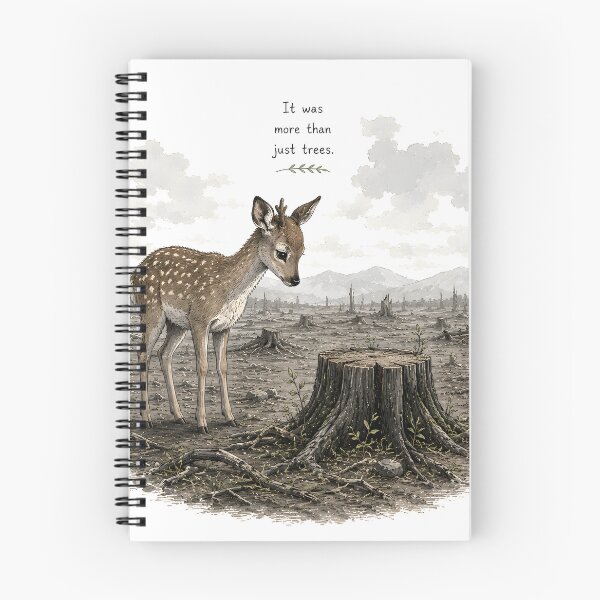 Item preview, It Was More Than Just Trees - Sad Fawn Deforestation Art  designed and sold by ChubbyGoong.