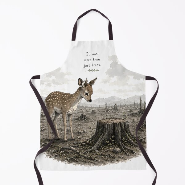 Item preview, It Was More Than Just Trees - Sad Fawn Deforestation Art designed and sold by ChubbyGoong.