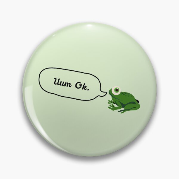 Item preview, Uuum Ok Googly Eye Green Frog Stickers Prints Posters Wall Art Magnet Home Coffee Cup Decoration TShirt Stationary Notebook Magnet Hat Kitchen Work School Office Redbubble Shop designed and sold by Saritas Boutique Shop.