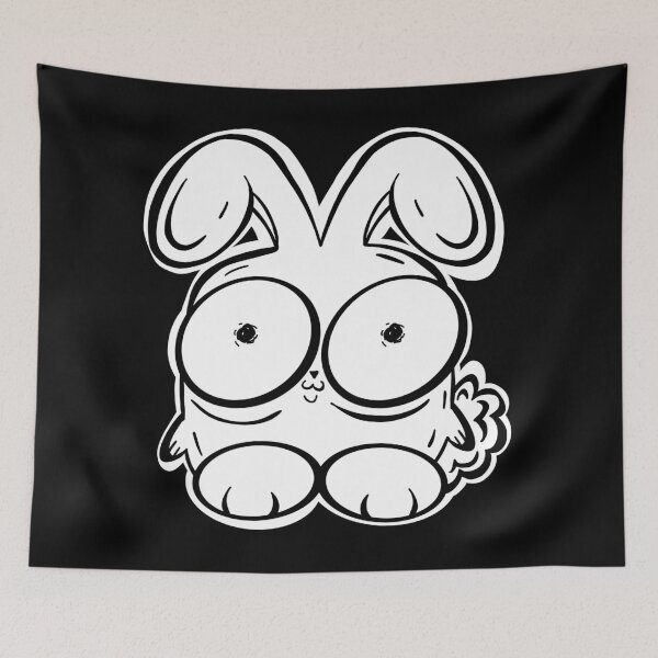 Item preview, Hi I'm Bunny With Black background  designed and sold by missmann.