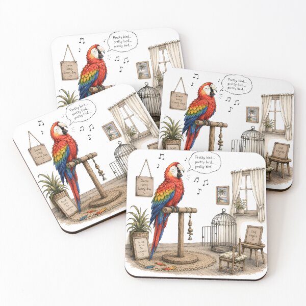 Item preview, Funny Scarlet Macaw Singing - Great Voice No Audience Parrot  designed and sold by ChubbyGoong.