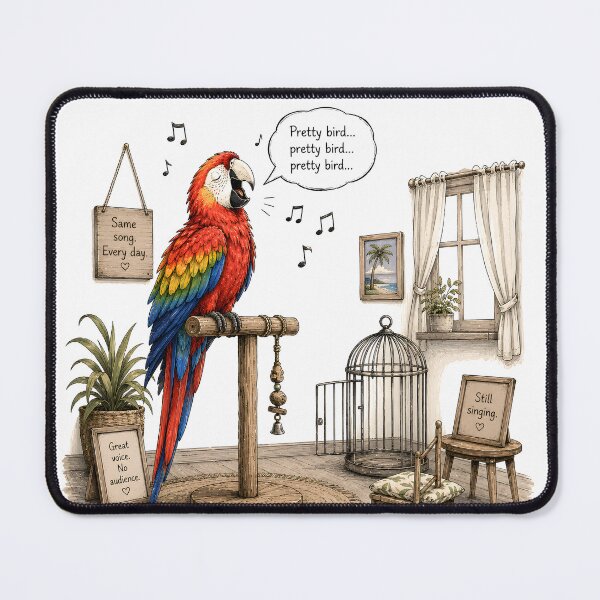 Item preview, Funny Scarlet Macaw Singing - Great Voice No Audience Parrot  designed and sold by ChubbyGoong.