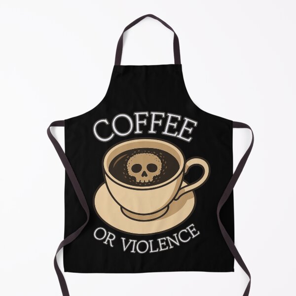 Item preview, coffee or violence simple classic design designed and sold by OldSkullDesigns.